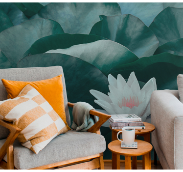 Tapisserie fleur lotus en gros plan - TenStickers