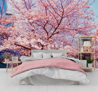 Tapisserie fleur magie des cerisiers en fleurs - TenStickers