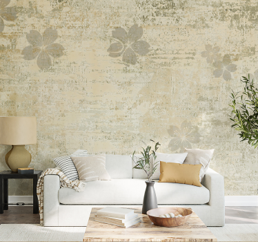 Tapisserie salon motifs floraux délicats - TenStickers