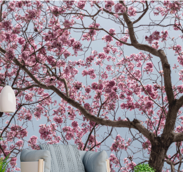 Tapisserie fleur tige de cerisier - TenStickers