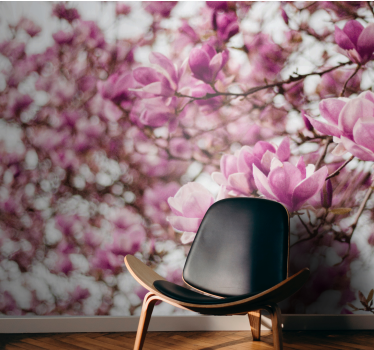 Tapisserie magnolia affichage de fleurs de magnolia - TenStickers