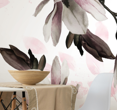 Tapisserie magnolia fleurs de magnolia élégantes - TenStickers