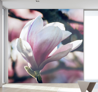 Tapisserie orchidée fleur rose douce - TenStickers