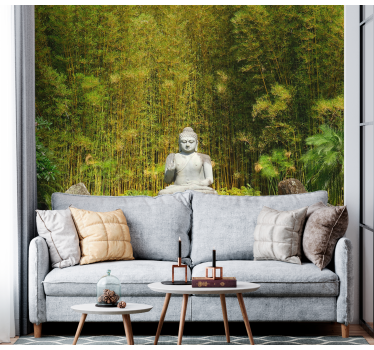 Tapisserie salon sculpture de bouddha tranquille - TenStickers