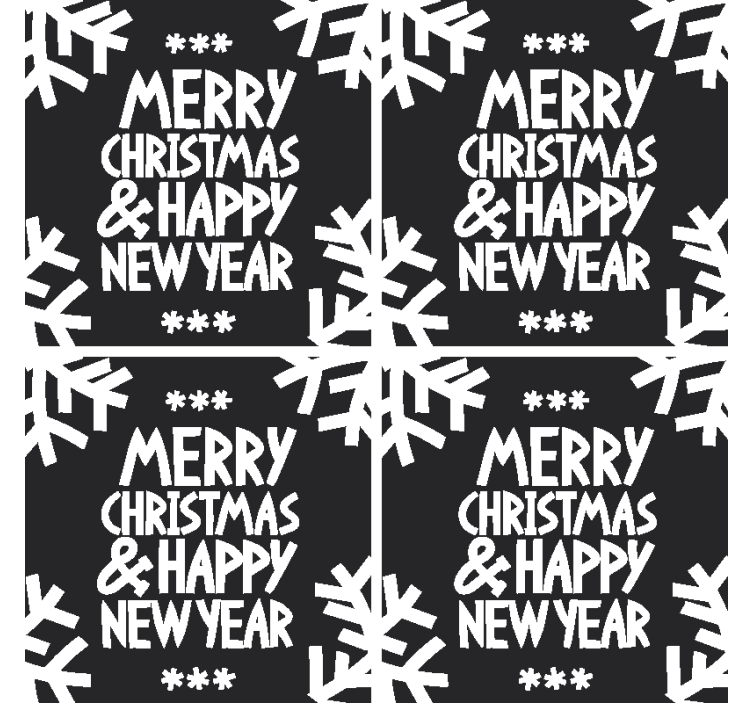 Dessous de verre Joyeux noël et bonne année  - TenStickers