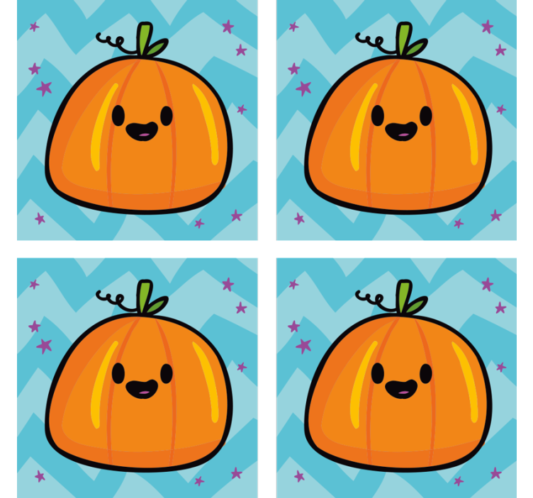 Citrouille halloween boisson dessous de verre - TenStickers