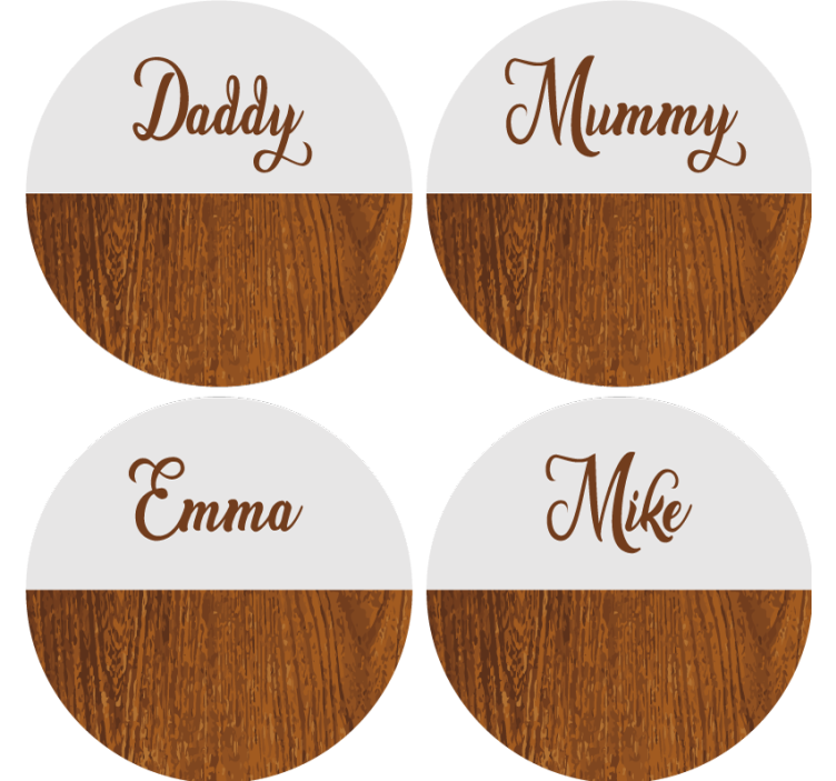 dessous de verre personnalisé Marbre en bois - TenStickers