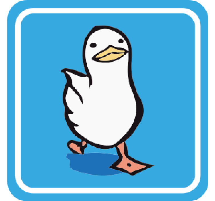 Dessous de verre geek canard de dessin animé qui marche - TenStickers