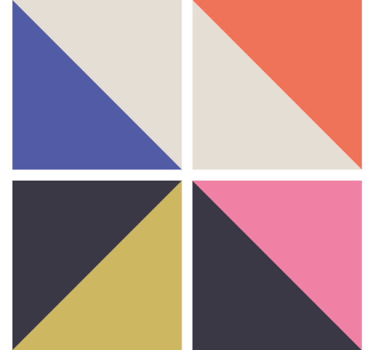 Dessous de verre angles géométriques multicolores - TenStickers