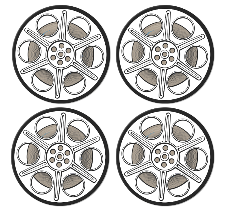Dessous de verre bobine de film de cinéma - TenStickers