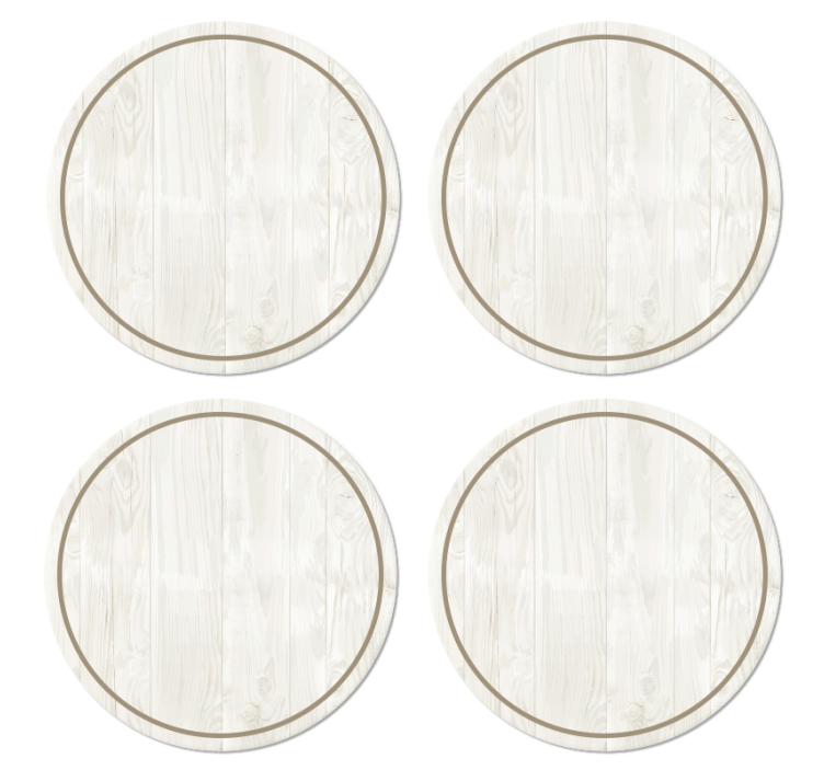 Dessous de verre vintage effet de bois blanc - TenStickers