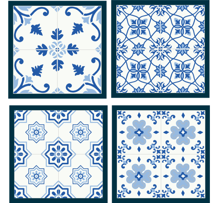 Dessous de verre carrelage arabesque en pack - TenStickers