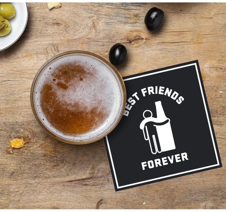 Dessous de verre bière amis pour la bière - TenStickers