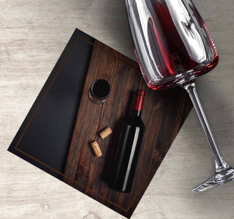 Dessous de verre bière bouchons de bouteille boisson - TenStickers