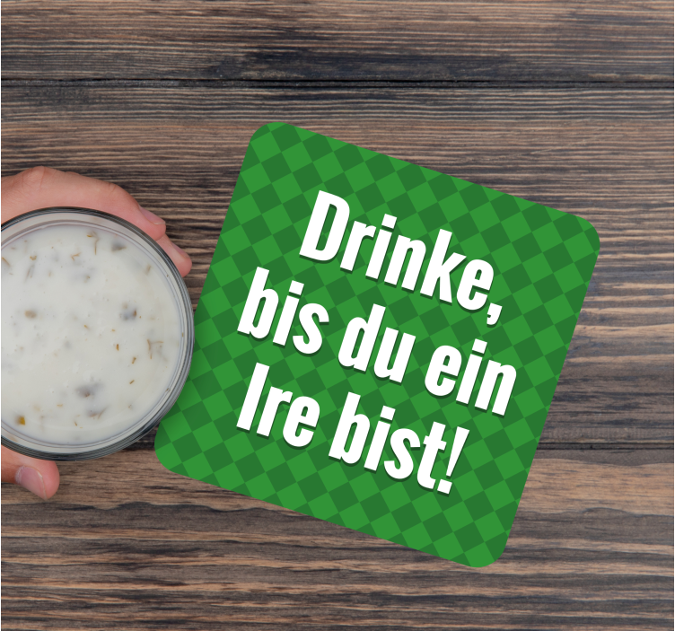 Dessous de verre bière citations en tartan vert - TenStickers