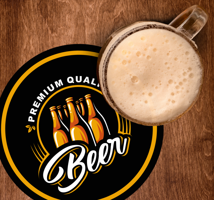 Dessous de verre bière Écusson de qualité premium - TenStickers