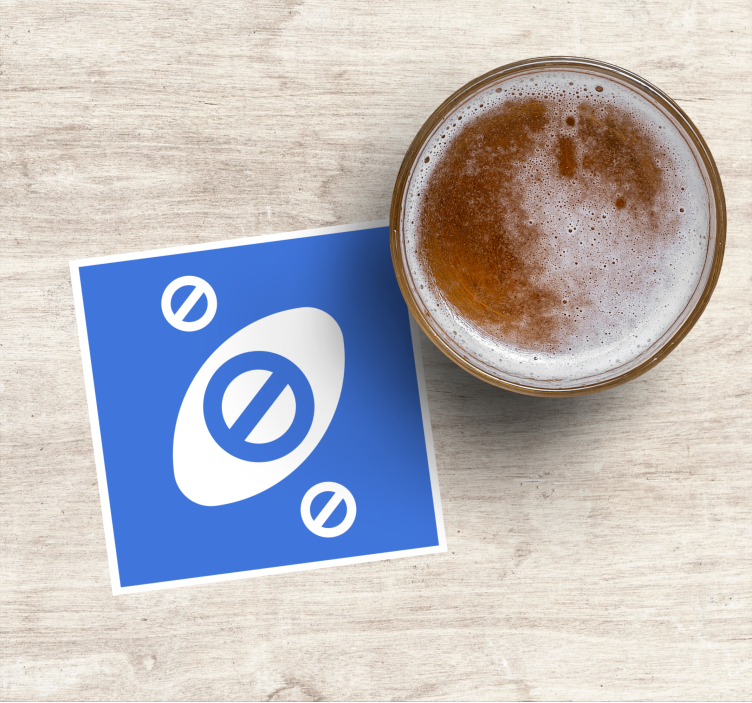 Dessous de verre bière formes bleues abstraites - TenStickers