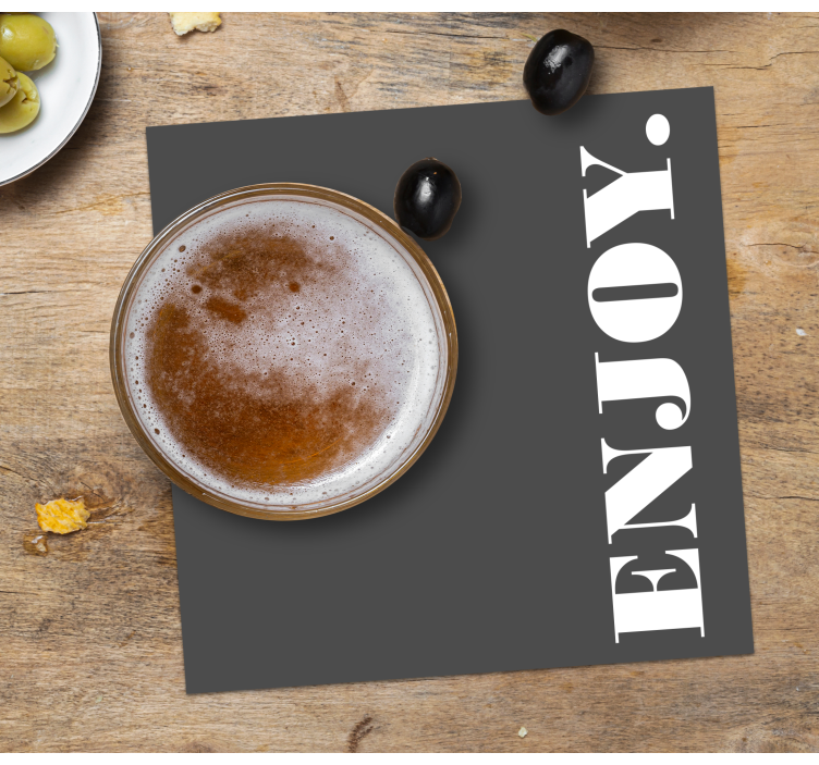 Dessous de verre bière gris foncé texturé à savourer - TenStickers