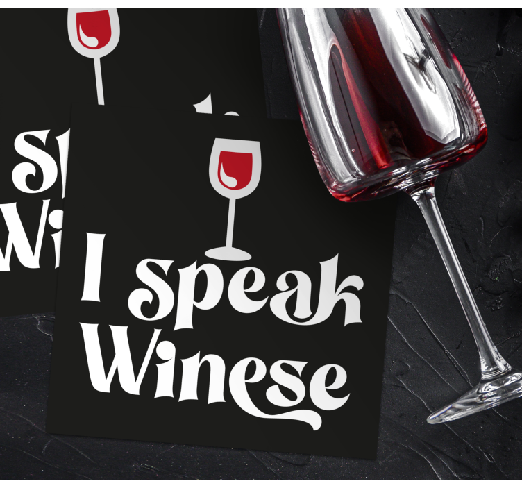 Dessous de verre bière humour verre à vin - TenStickers