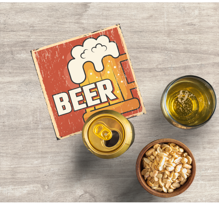 Dessous de verre bière illustration de chope - TenStickers