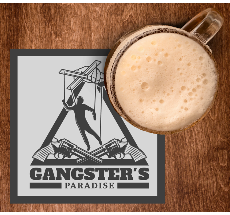 Dessous de verre bière illustration thème gangster - TenStickers