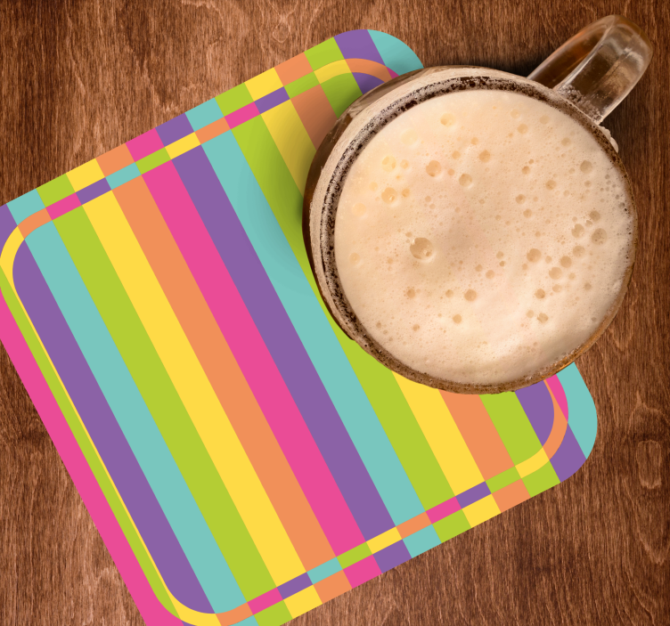 Dessous de verre bière motif coloré vibrant - TenStickers