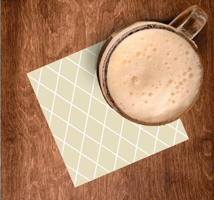 Dessous de verre bière motif diagonal - TenStickers