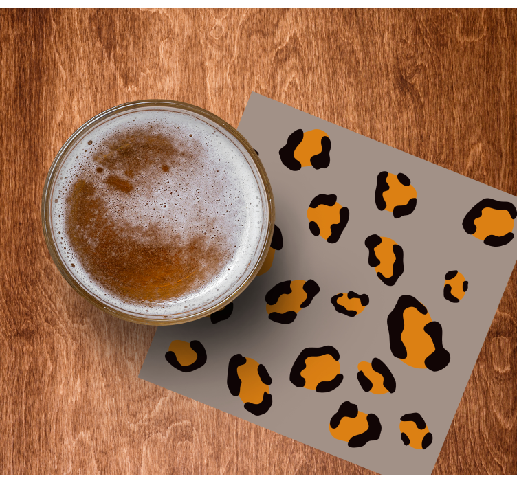Dessous de verre bière motif léopard - TenStickers