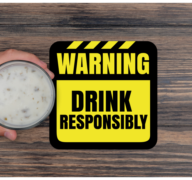 Dessous de verre bière rappel de consommation - TenStickers