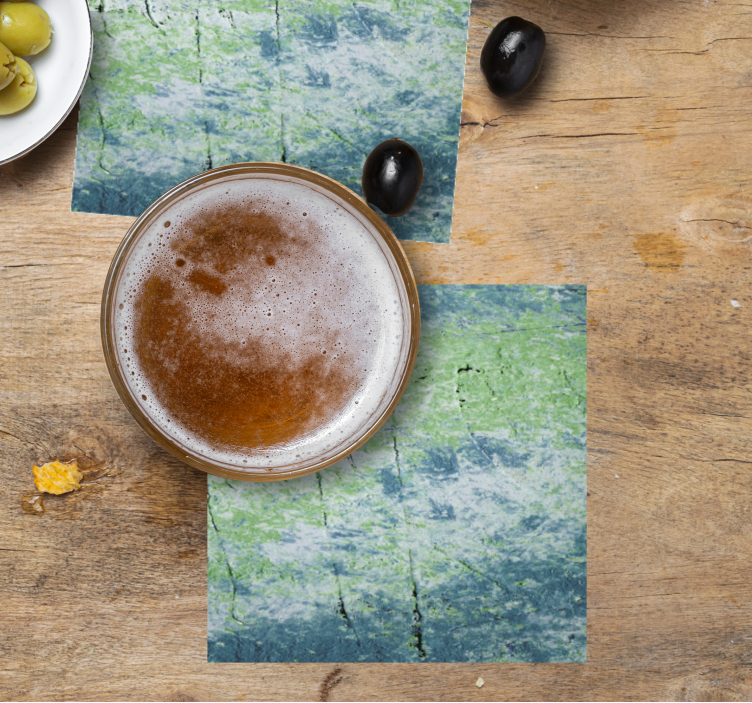 Dessous de verre bière surface verte texturée - TenStickers