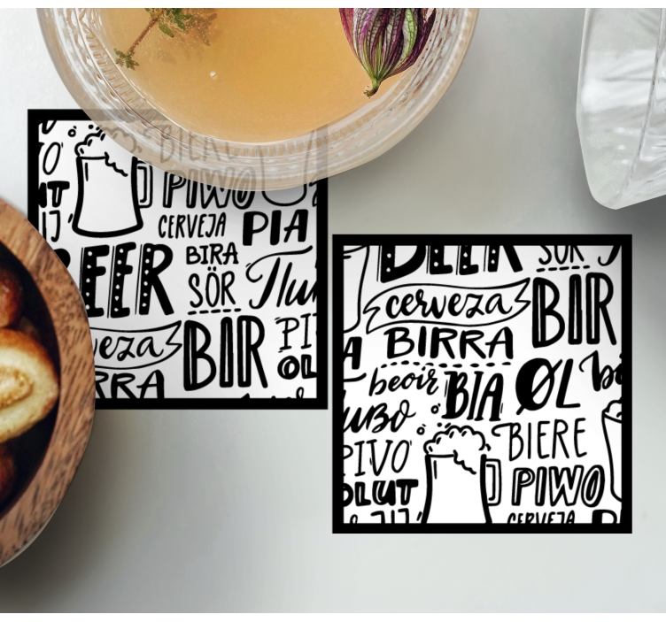 Dessous de verre bière terminologie variée - TenStickers