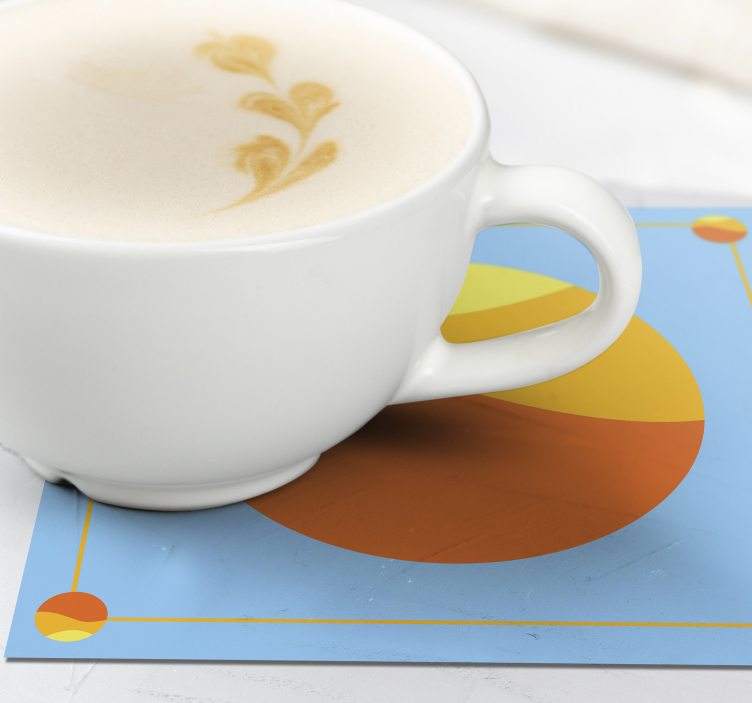 Dessous de verre champs de couleurs circulaires vibrants - TenStickers