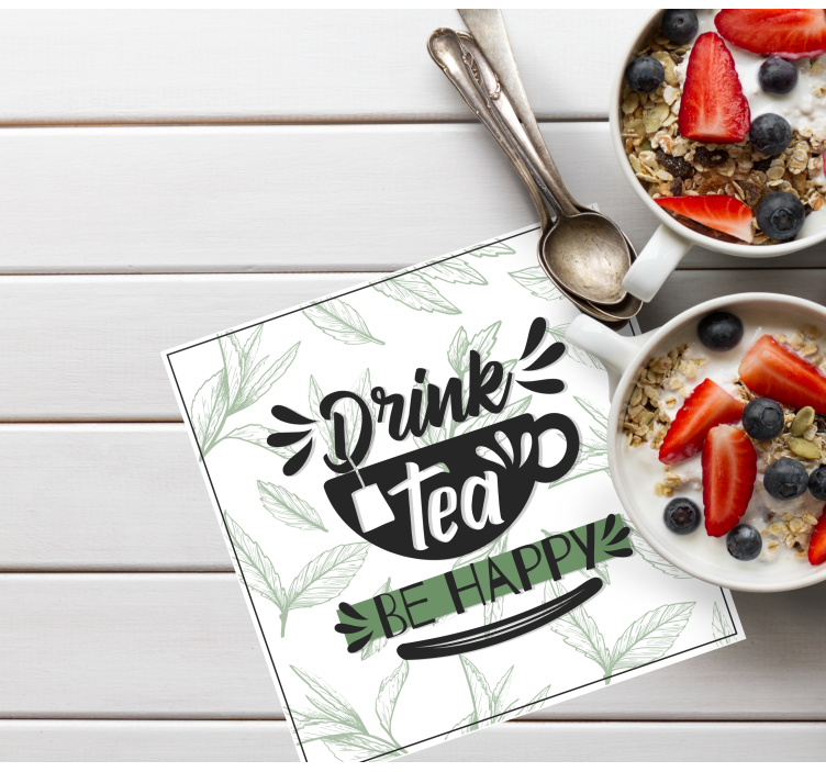 Dessous de verre citation tasse inspirante - TenStickers