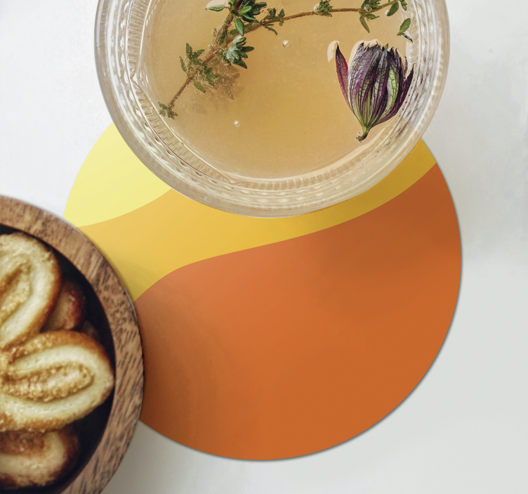 Dessous de verre couches colorées ondulées - TenStickers