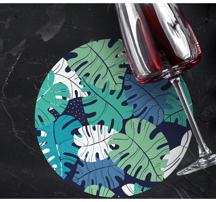 Dessous de verre emblème de feuille tropicale - TenStickers