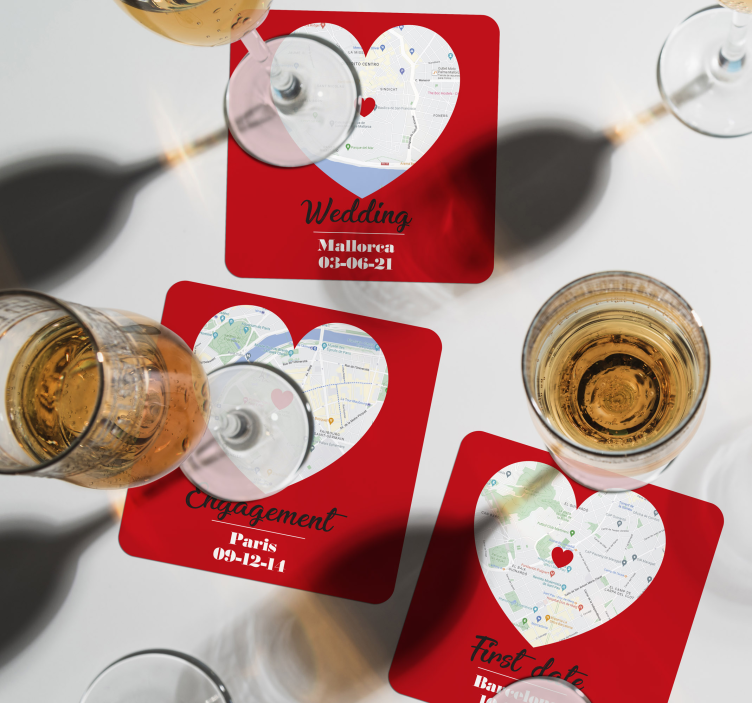 Dessous de verre perso lieux moments spéciaux - TenStickers