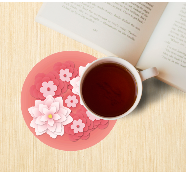 Dessous de verre geek arrangement floral superposé - TenStickers