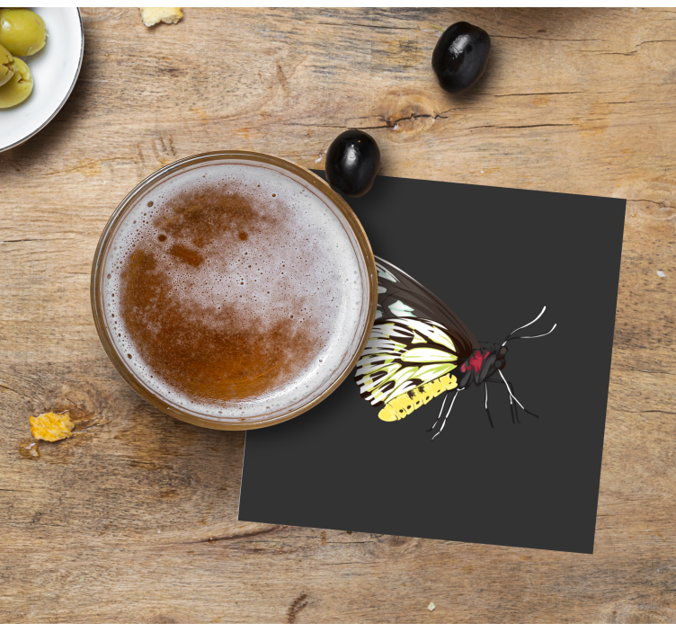 Dessous de verre geek art de papillon coloré - TenStickers