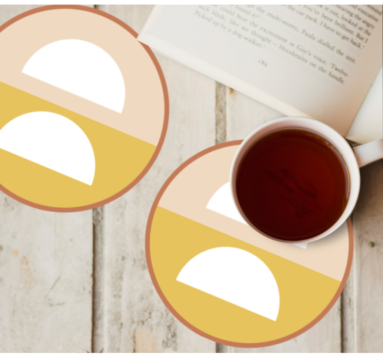 Dessous de verre geek cercles géométriques demi-lune - TenStickers