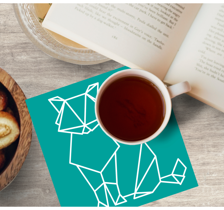 Dessous de verre geek contours d'animaux géométriques - TenStickers