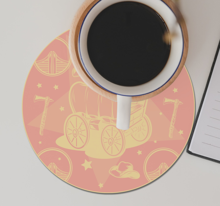 Dessous de verre geek design rétro de wagon - TenStickers