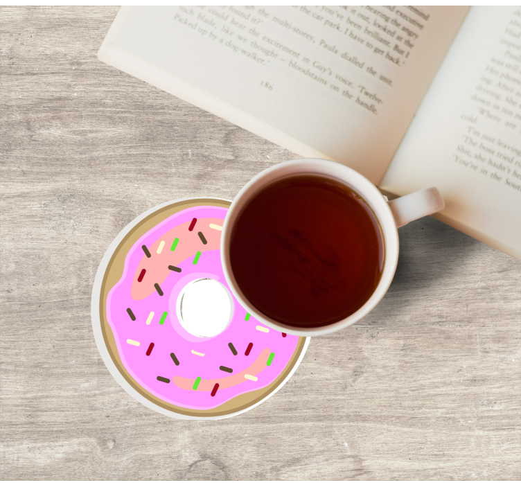 Dessous de verre geek dessert glacé rose - TenStickers