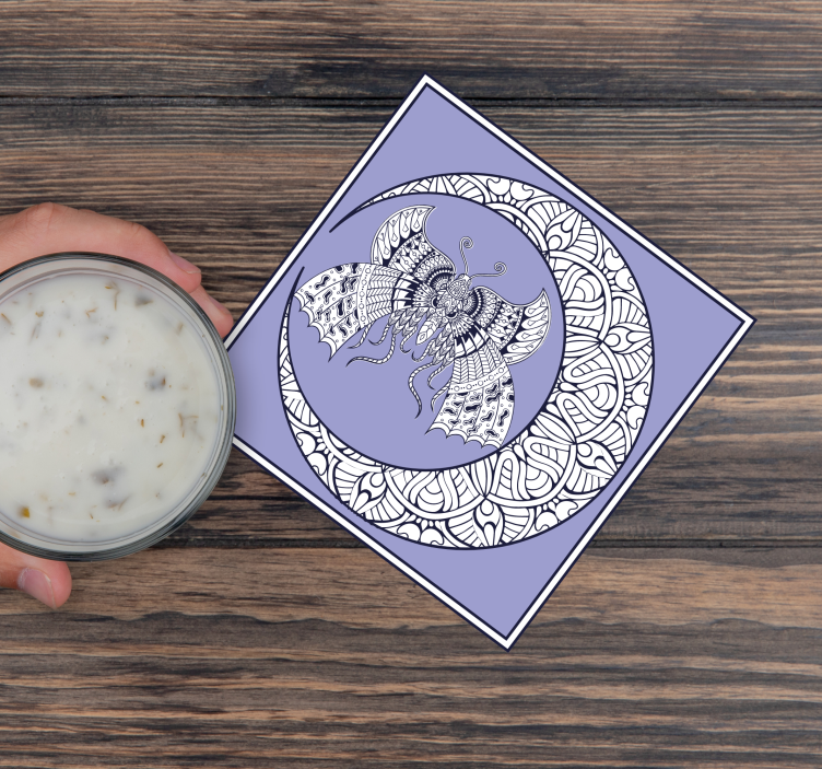 Dessous de verre geek emblème de papillon complexe - TenStickers