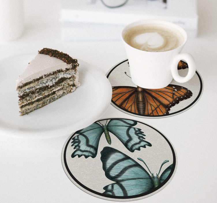 Dessous de verre geek ensemble de papillons colorés - TenStickers