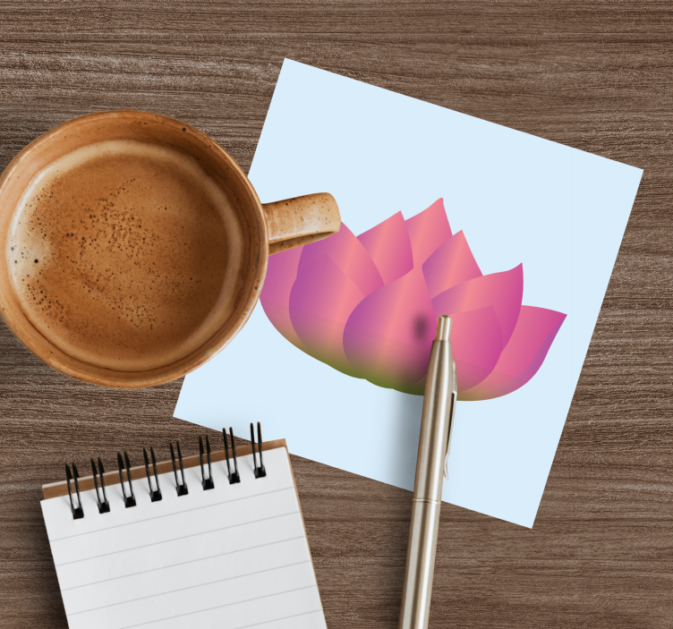 Dessous de verre geek fleur de lotus en pleine floraison - TenStickers