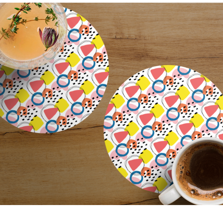 Dessous de verre geek formes abstraites colorées - TenStickers