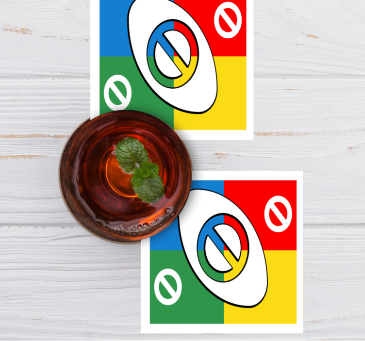 Dessous de verre geek formes circulaires colorées - TenStickers