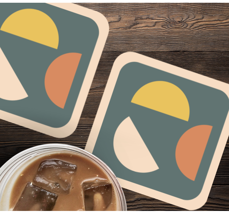 Dessous de verre geek formes géométriques colorées - TenStickers