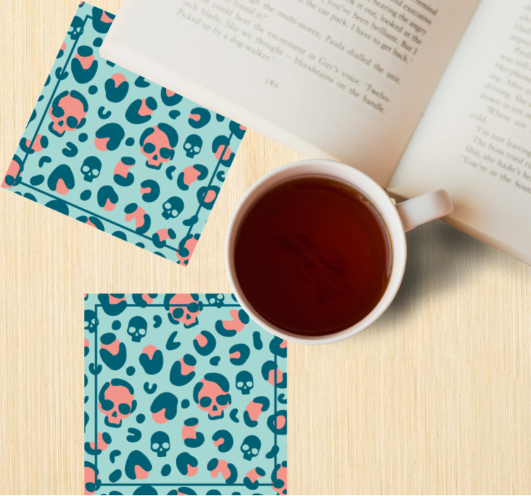 Dessous de verre geek géométrie à motifs crâne - TenStickers