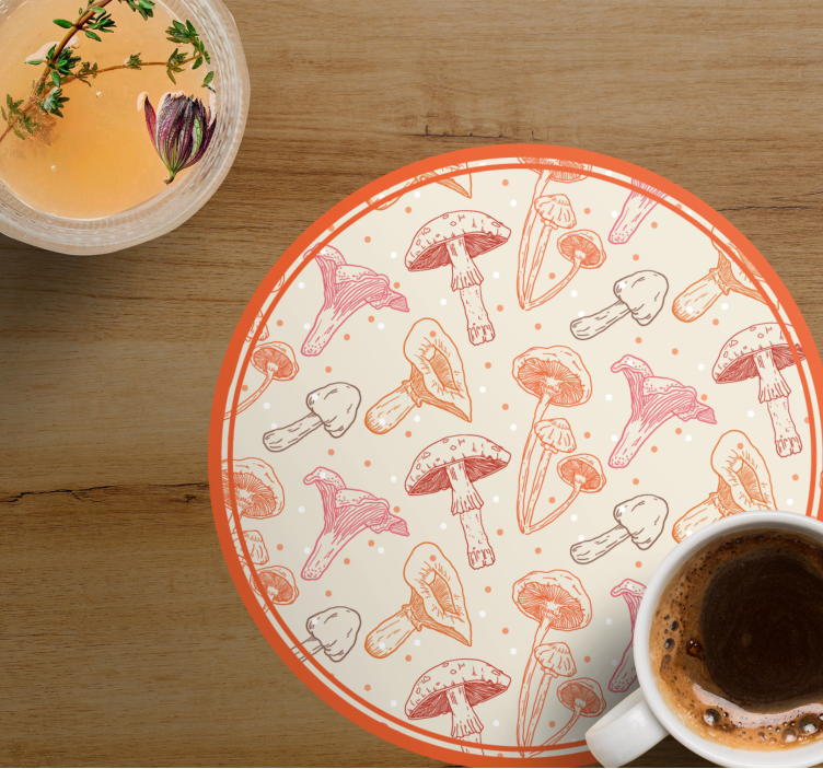 Dessous de verre geek illustration de champignon fantaisiste - TenStickers